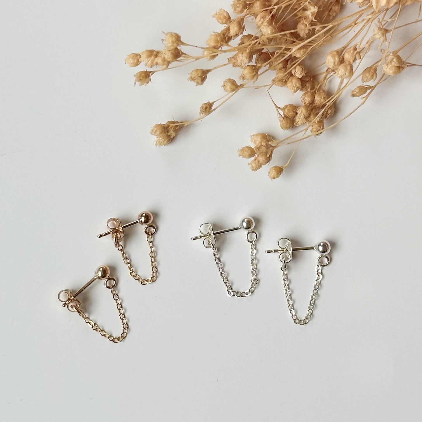 All That Glitters Chain Huggie Earrings