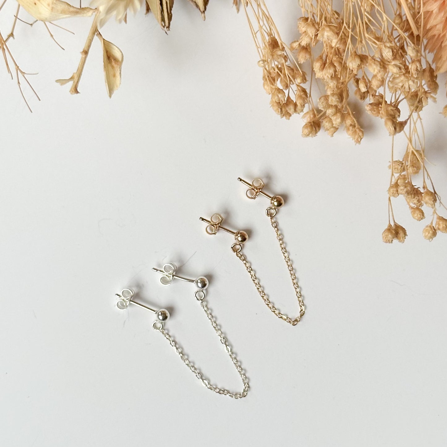 Chain Reaction Double Stud Earring