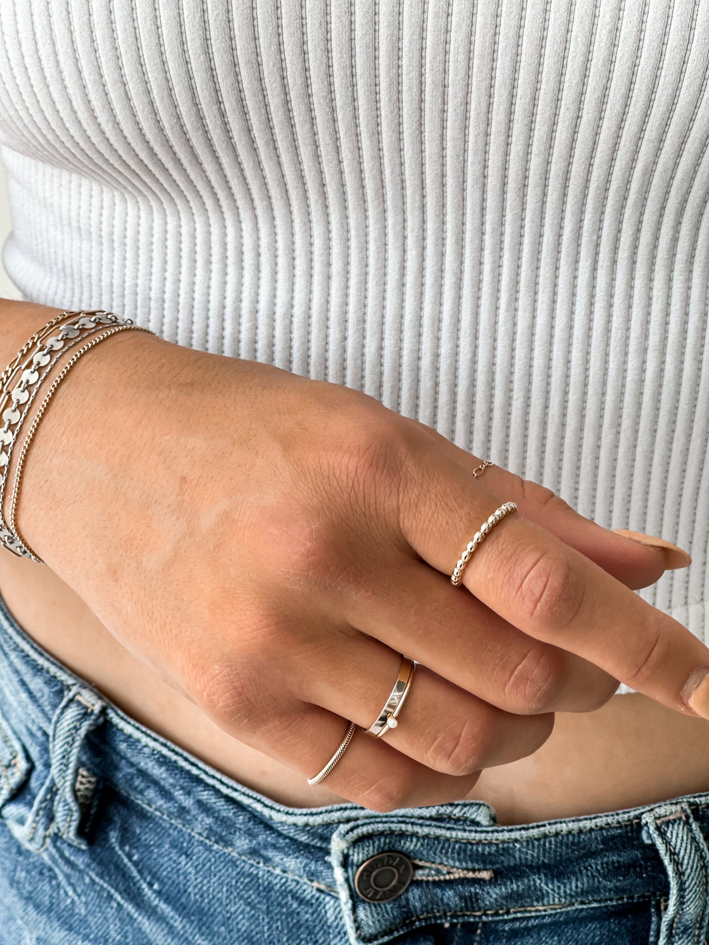 Golden Hour Beaded Ring