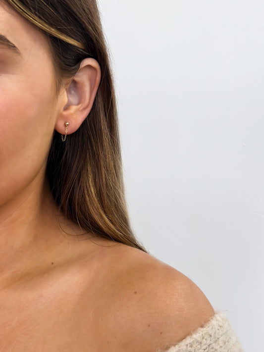 All That Glitters Chain Huggie Earrings