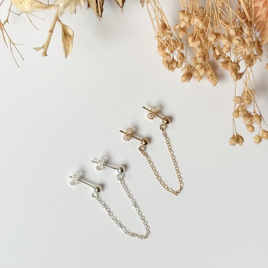 Chain Reaction Double Stud Earring